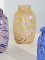 Bild von HAY Splash Vase Rund L Ø: 18,5 cm - Hellrosa/Gelb