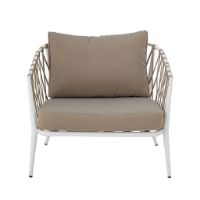 Bild von Bloomingville Cia Lounge Chair SH: 40 cm - Metall/Weiß