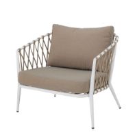 Bild von Bloomingville Cia Lounge Chair SH: 40 cm - Metall/Weiß