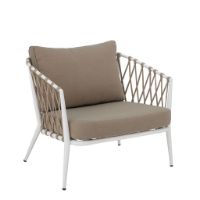 Bild von Bloomingville Cia Lounge Chair SH: 40 cm - Metall/Weiß