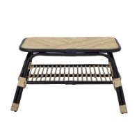 Bild von Bloomingville Loue Beistelltisch 79x54 cm - Rattan/Schwarz