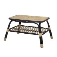 Bild von Bloomingville Loue Beistelltisch 79x54 cm - Rattan/Schwarz