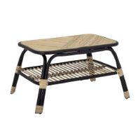 Bild von Bloomingville Loue Beistelltisch 79x54 cm - Rattan/Schwarz