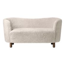 Bild von Audo Copenhagen Mingle Sofa L: 154 cm – Schaffell Moonlight/Räuchereiche