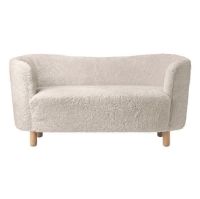 Bild von Audo Copenhagen Mingle Sofa L: 154 cm – Schaffell Moonlight/Natureiche