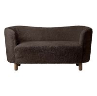 Bild von Audo Copenhagen Mingle Sofa L: 154 cm – Schaffell Espresso/Räuchereiche