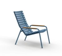 Bild von HOUE ReCLIPS Lounge Chair H: 59 cm - Blau / Bambus