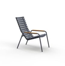 Bild von HOUE ReCLIPS Lounge Chair H: 59 cm - Grau / Bambus