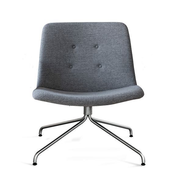 Bild von Bent Hansen Primum Loungesessel SH: 38 cm – Hallingdal 116/Schwarzes Metall mit Drehgestell