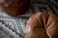 Bild von Bent Hansen M48 Marokko Pouf Rund Ø: 48 cm - Zenso 2 Cognac Leder