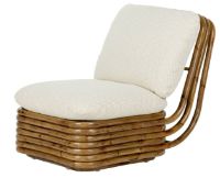 Bild von GUBI Bohemian 72 Lounge Chair SH: 43 cm – Rattan/Chevron 002