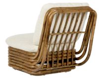 Bild von GUBI Bohemian 72 Lounge Chair SH: 43 cm – Rattan/Chevron 002