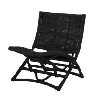 Bild von Bloomingville Baz Lounge Chair SH: 35 cm – Rattan/Schwarz