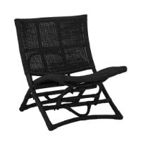 Bild von Bloomingville Baz Lounge Chair SH: 35 cm – Rattan/Schwarz