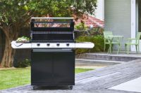 Bild von Beefeater 1200 E 3 Brenner BBQ & S/B Trolley B: 137,7 cm – Schwarz