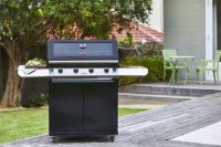 Bild von Beefeater 1200 E 4 Brenner BBQ & S/B Trolley B: 152,7 cm – Schwarz