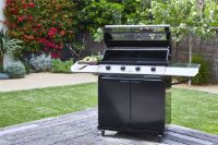 Bild von Beefeater 1200 E 4 Brenner BBQ & S/B Trolley B: 152,7 cm – Schwarz