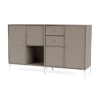 Bild von Montana Selection Couple Beistelltisch mit Beinen 139,2 x 69,6 cm – 141 Trüffel / Schnee