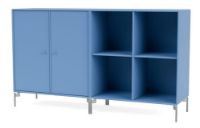 Bild von Montana Selection Paar Beistelltisch mit Beinen 139,2 x 69,6 cm – 154 Azurblau / Chrom