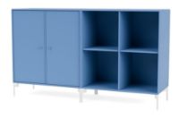 Bild von Montana Selection Paar Beistelltisch mit Beinen 139,2 x 69,6 cm – 154 Azurblau / Schnee
