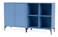 Bild von Montana Selection Paar Beistelltisch mit Beinen 139,2 x 69,6 cm – 154 Azurblau / Schwarz