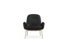 Bild von Normann Copenhagen Era Lounge Chair Low Oak SH: 40 cm – Ultra Leder / Schwarz 41599