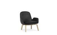 Bild von Normann Copenhagen Era Lounge Chair Low Oak SH: 40 cm – Ultra Leder / Schwarz 41599