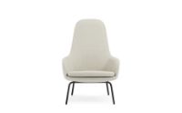 Bild von Normann Copenhagen Era Lounge Chair High Steel SH: 40 cm – Main Line Flax / MLF20 Upminster Sand