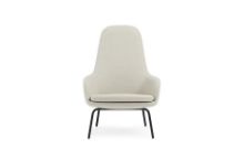Bild von Normann Copenhagen Era Lounge Chair High Steel SH: 40 cm – Main Line Flax / MLF20 Upminster Sand