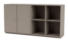 Bild von Montana Selection Paar Beistelltisch mit Sockel 3 cm 139,2 x 69,6 cm – 141 Trüffel