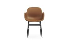 Bild von Normann Copenhagen Form Sessel SH: 44 cm – Brandy Leder/Stahl