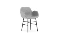 Bild von Normann Copenhagen Form Sessel SH: 44 cm – Partner Grau/Stahl