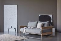 Bild von Innovation Living Malloy Wood Schlafsofa B: 230 cm – Lackierte Eiche/533 Bouclé Ash Grey