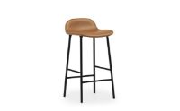 Bild von Normann Copenhagen Form Barhocker SH: 65 cm – Brandy Leder/Stahl