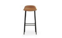 Bild von Normann Copenhagen Form Barhocker SH: 75 cm – Brandy Leder/Stahl