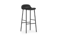 Bild von Normann Copenhagen Form Barhocker SH: 75 cm – Schwarzes Leder/Stahl