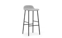 Bild von Normann Copenhagen Form Barhocker SH: 75 cm – Partner Grau/Stahl