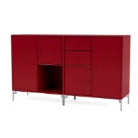 Bild von Montana Selection Couple Beistelltisch mit Beinen 139,2 x 69,6 cm – 165 Beetroot / Chrom