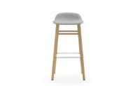 Bild von Normann Copenhagen Form Barhocker SH: 75 cm – Partner Grau/Eiche