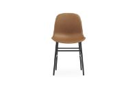 Bild von Normann Copenhagen Form Stuhl SH: 44 cm – Brandy Leder/Stahl