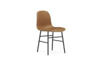 Bild von Normann Copenhagen Form Stuhl SH: 44 cm – Brandy Leder/Stahl