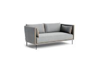 Bild von HAY Silhouette 2-Personen-Sofa Mono L: 171 cm – Hallingdal 130 / Schwarz pulverbeschichteter Stahl