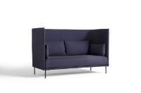 Bild von HAY Silhouette 2-Personen-Sofa mit hoher Rückenlehne, Mono – Remix 783 / Schwarz pulverbeschichteter Stahl