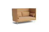 Bild von HAY Silhouette 2-Personen-Sofa mit hoher Rückenlehne, Mono – Linara 142 / verchromter Stahl