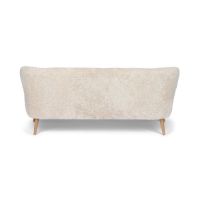 Bild von Natures Collection Emily Lounge 2-Sitzer-Sofa aus neuseeländischem Schaffell B: 165 cm – Perlmutt/Eiche