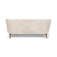 Bild von Natures Collection Emily Lounge 2-Sitzer-Sofa aus neuseeländischem Schaffell B: 165 cm – Perlmutt/Walnuss