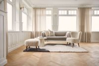 Bild von Natures Collection Emily Lounge 2-Sitzer-Sofa aus neuseeländischem Schaffell B: 165 cm – Perlmutt/Walnuss