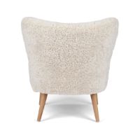 Bild von Natures Collection Emily Lounge Chair aus neuseeländischem Schaffell B: 60 – Perlmutt/Eiche