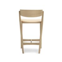 Bild von Sibast Furniture No 7 Barhocker SH: 65 cm – Weiße Öleiche / Spectrum Honey Leder