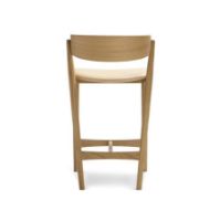 Bild von Sibast Furniture No 7 Barhocker SH: 65 cm – Weiß pigmentierte lackierte Eiche / Spectrum Honey Leder